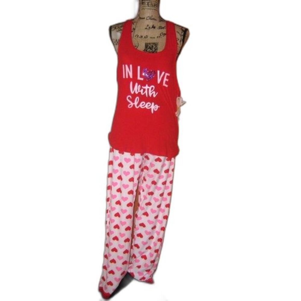 Em & Alfie Large In Love with Sleep Pajamas NWT